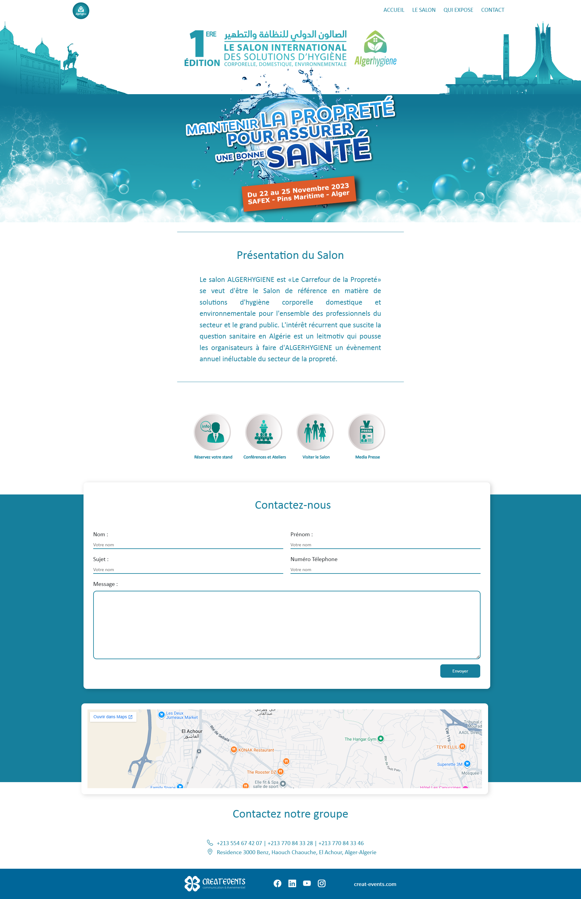 Site événement Algerhygiène