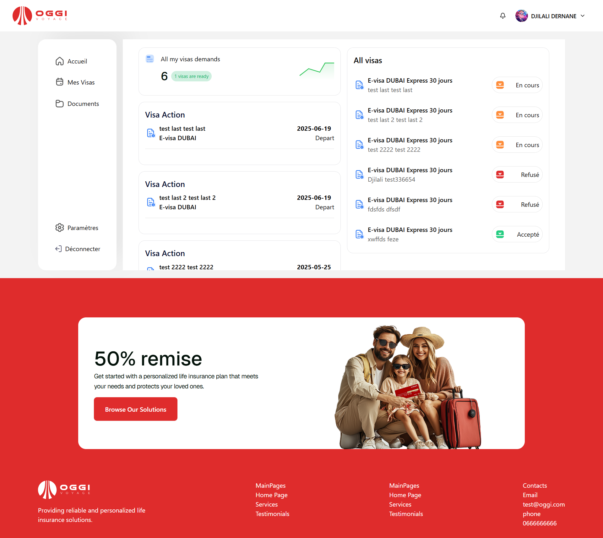 Formulaire demande visa